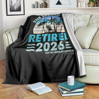 The Legend Has Retired 2026 Throw Blanket Vintage Tropical Beach Sunset Graphic Ocean Vibes