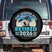 The Legend Has Retired 2026 Spare Tire Cover Vintage Tropical Beach Sunset Graphic Ocean Vibes