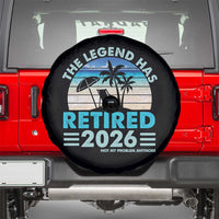 The Legend Has Retired 2026 Spare Tire Cover Vintage Tropical Beach Sunset Graphic Ocean Vibes