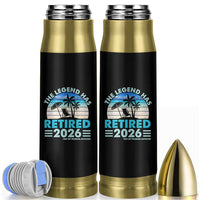 The Legend Has Retired 2026 Bullet Tumbler Vintage Tropical Beach Sunset Graphic Ocean Vibes