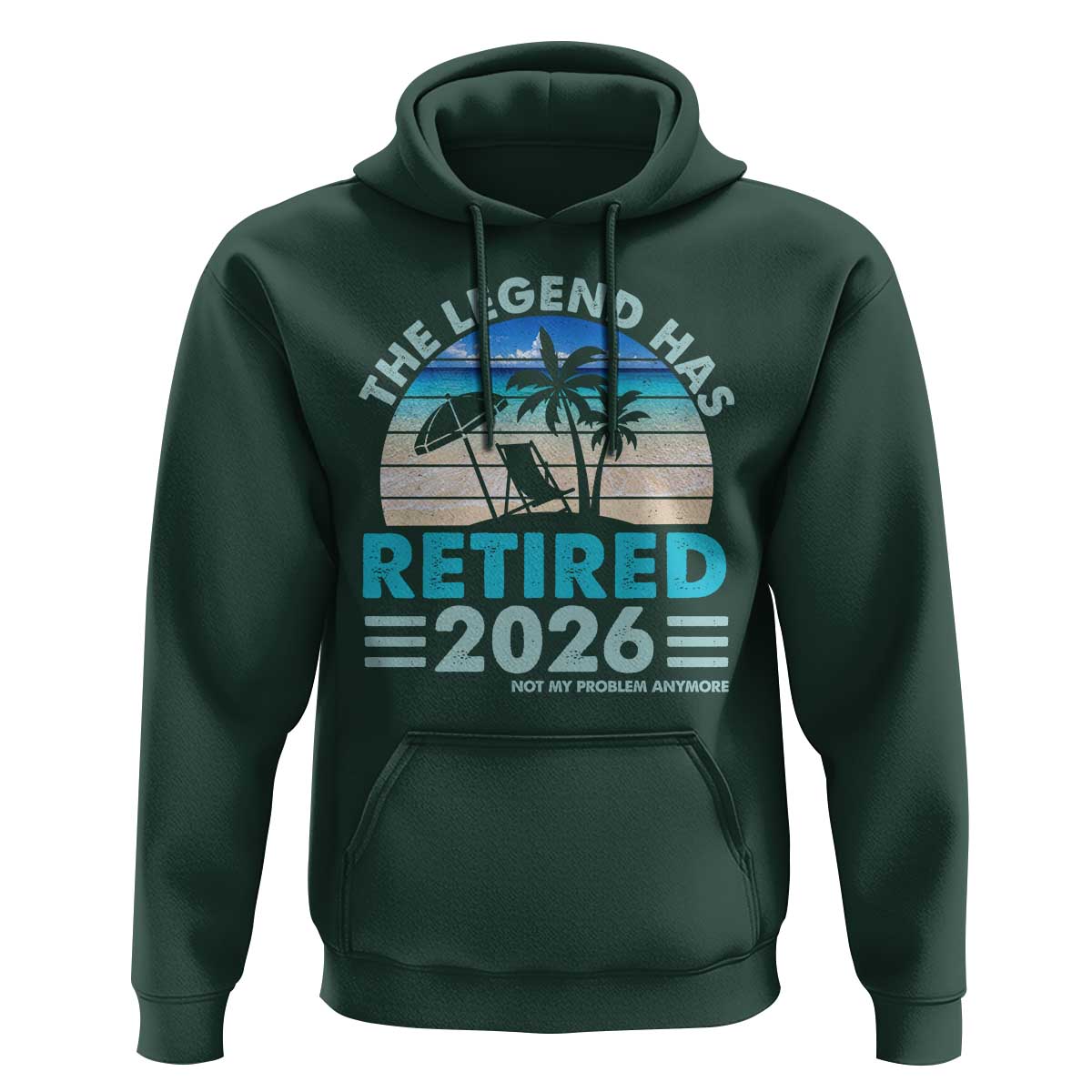 The Legend Has Retired 2026 Hoodie Vintage Tropical Beach Sunset Graphic Ocean Vibes