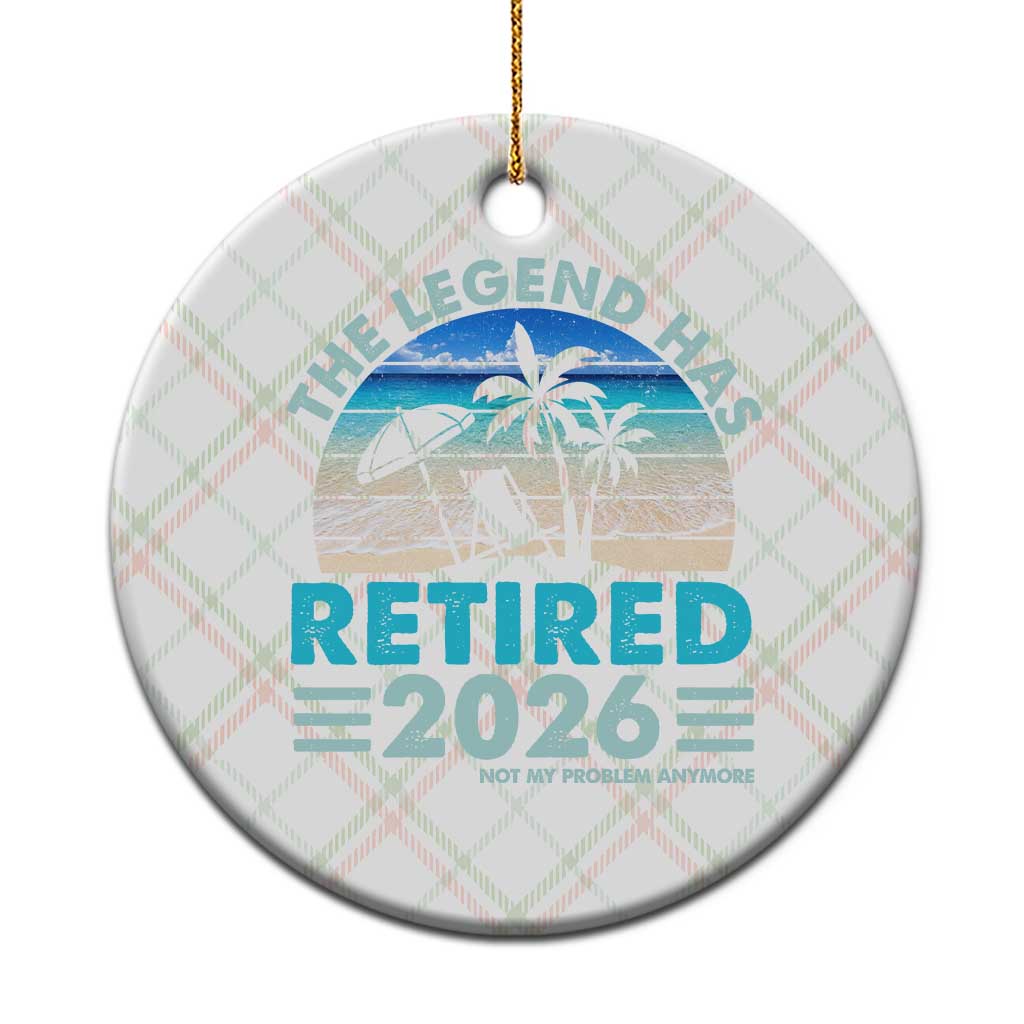 The Legend Has Retired 2026 Ceramic Ornament Vintage Tropical Beach Sunset Graphic Ocean Vibes