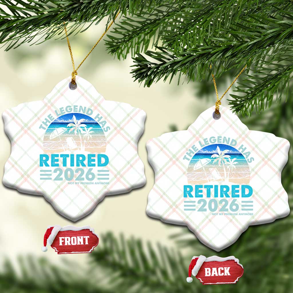 The Legend Has Retired 2026 Ceramic Ornament Vintage Tropical Beach Sunset Graphic Ocean Vibes