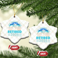 The Legend Has Retired 2026 Ceramic Ornament Vintage Tropical Beach Sunset Graphic Ocean Vibes