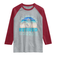 The Legend Has Retired 2026 Raglan Shirt Vintage Tropical Beach Sunset Graphic Ocean Vibes