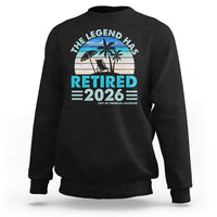 The Legend Has Retired 2026 Sweatshirt Vintage Tropical Beach Sunset Graphic Ocean Vibes