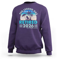 The Legend Has Retired 2026 Sweatshirt Vintage Tropical Beach Sunset Graphic Ocean Vibes