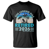 The Legend Has Retired 2026 T Shirt Vintage Tropical Beach Sunset Graphic Ocean Vibes
