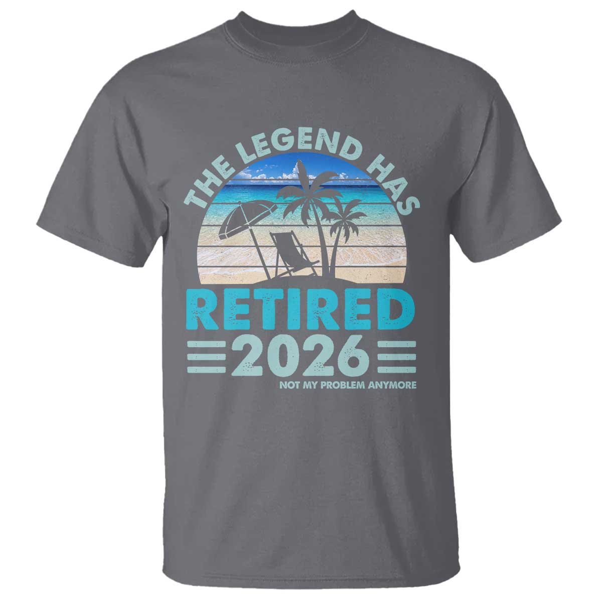 The Legend Has Retired 2026 T Shirt Vintage Tropical Beach Sunset Graphic Ocean Vibes
