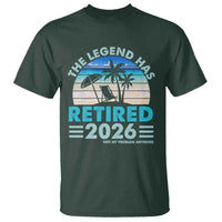 The Legend Has Retired 2026 T Shirt Vintage Tropical Beach Sunset Graphic Ocean Vibes