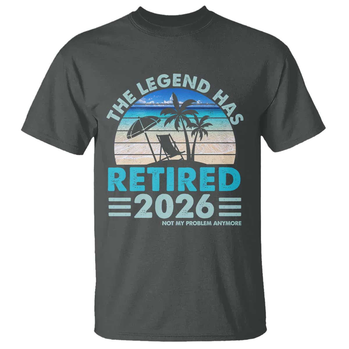 The Legend Has Retired 2026 T Shirt Vintage Tropical Beach Sunset Graphic Ocean Vibes