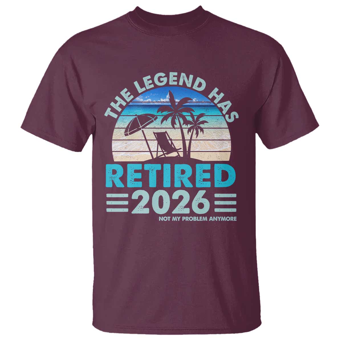 The Legend Has Retired 2026 T Shirt Vintage Tropical Beach Sunset Graphic Ocean Vibes