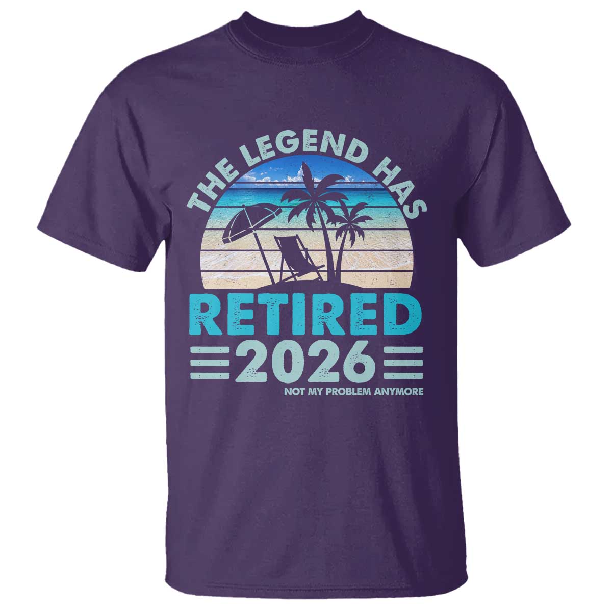 The Legend Has Retired 2026 T Shirt Vintage Tropical Beach Sunset Graphic Ocean Vibes