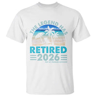 The Legend Has Retired 2026 T Shirt Vintage Tropical Beach Sunset Graphic Ocean Vibes