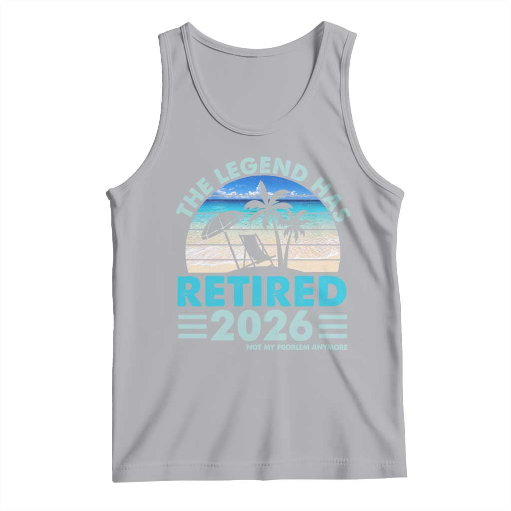 The Legend Has Retired 2026 Tank Top Vintage Tropical Beach Sunset Graphic Ocean Vibes