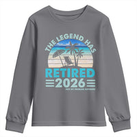The Legend Has Retired 2026 Youth Sweatshirt Vintage Tropical Beach Sunset Graphic Ocean Vibes