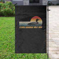 Stupid Canadian Wolf Bird Garden Flag Retro LGBT Hockey Fan - Wonder Print Shop