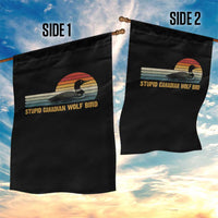 Stupid Canadian Wolf Bird Garden Flag Retro LGBT Hockey Fan - Wonder Print Shop