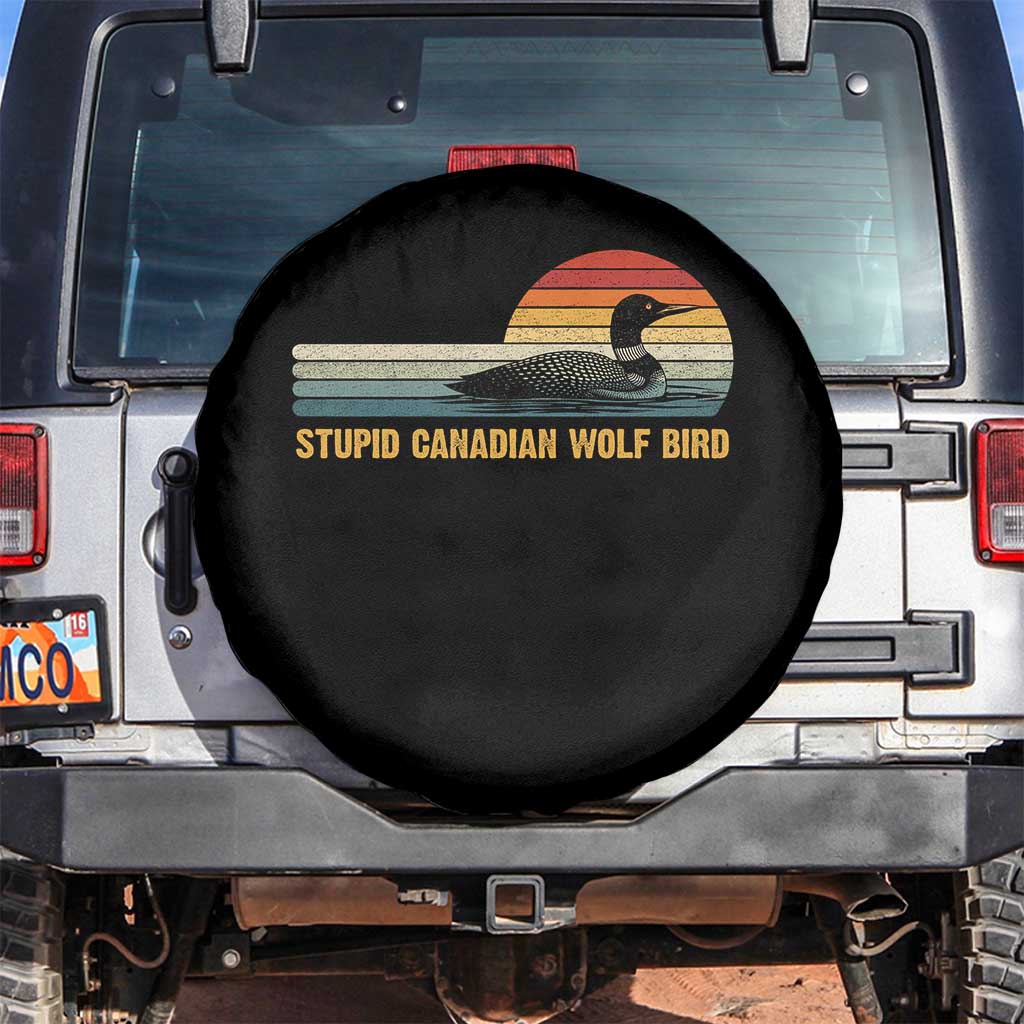 Stupid Canadian Wolf Bird Spare Tire Cover Retro LGBT Hockey Fan - Wonder Print Shop