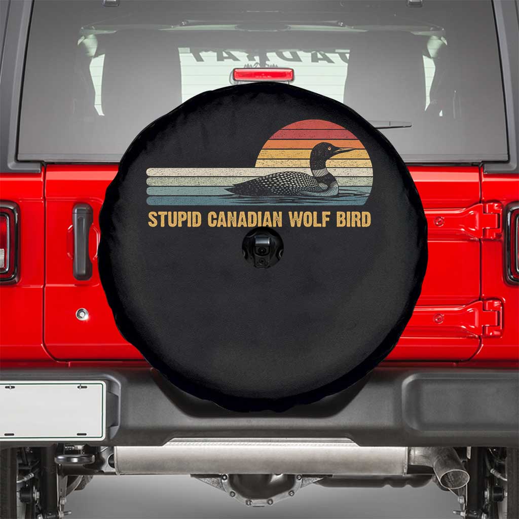 Stupid Canadian Wolf Bird Spare Tire Cover Retro LGBT Hockey Fan - Wonder Print Shop