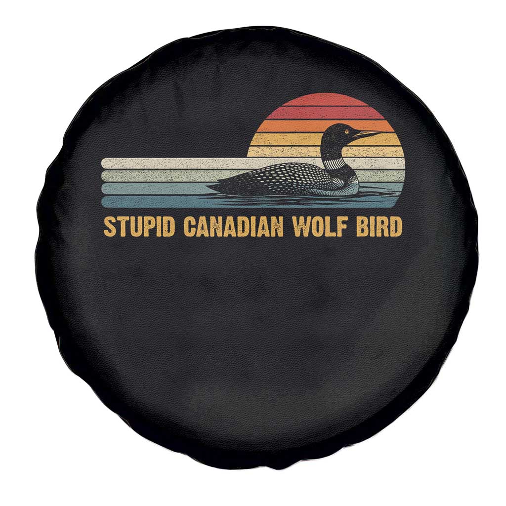 Stupid Canadian Wolf Bird Spare Tire Cover Retro LGBT Hockey Fan - Wonder Print Shop