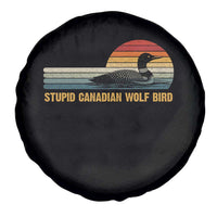 Stupid Canadian Wolf Bird Spare Tire Cover Retro LGBT Hockey Fan - Wonder Print Shop