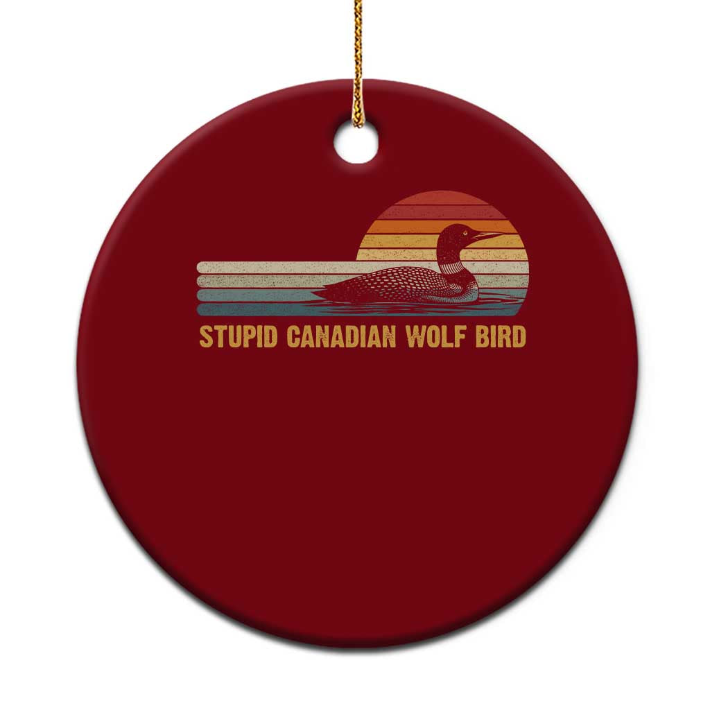 Stupid Canadian Wolf Bird Ceramic Ornament Retro LGBT Hockey Fan - Wonder Print Shop