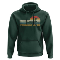 Stupid Canadian Wolf Bird Hoodie Retro LGBT Hockey Fan - Wonder Print Shop