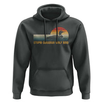 Stupid Canadian Wolf Bird Hoodie Retro LGBT Hockey Fan - Wonder Print Shop