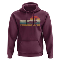 Stupid Canadian Wolf Bird Hoodie Retro LGBT Hockey Fan - Wonder Print Shop