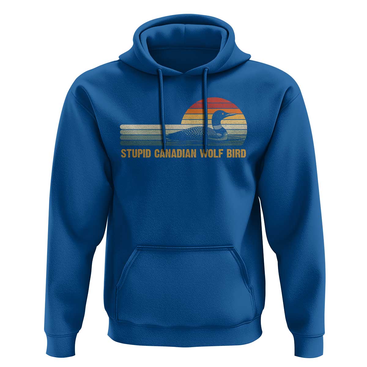Stupid Canadian Wolf Bird Hoodie Retro LGBT Hockey Fan - Wonder Print Shop