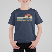 Stupid Canadian Wolf Bird T Shirt For Kid Retro LGBT Hockey Fan - Wonder Print Shop