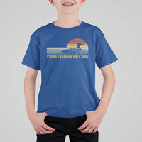 Stupid Canadian Wolf Bird T Shirt For Kid Retro LGBT Hockey Fan - Wonder Print Shop