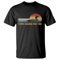 Stupid Canadian Wolf Bird T Shirt Retro LGBT Hockey Fan - Wonder Print Shop
