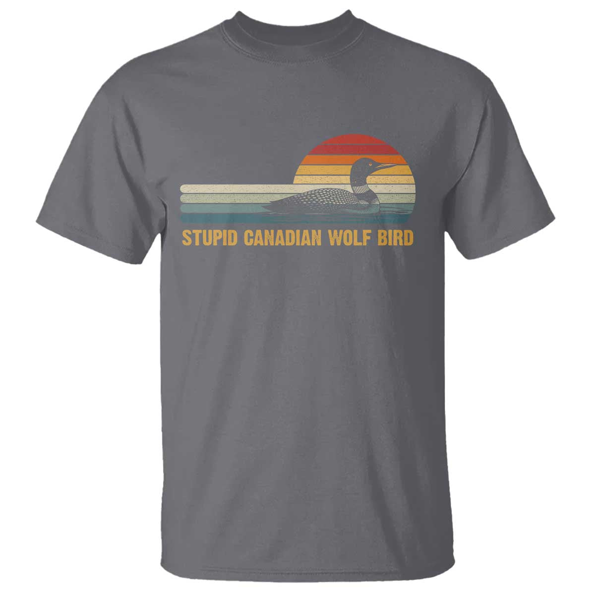 Stupid Canadian Wolf Bird T Shirt Retro LGBT Hockey Fan - Wonder Print Shop
