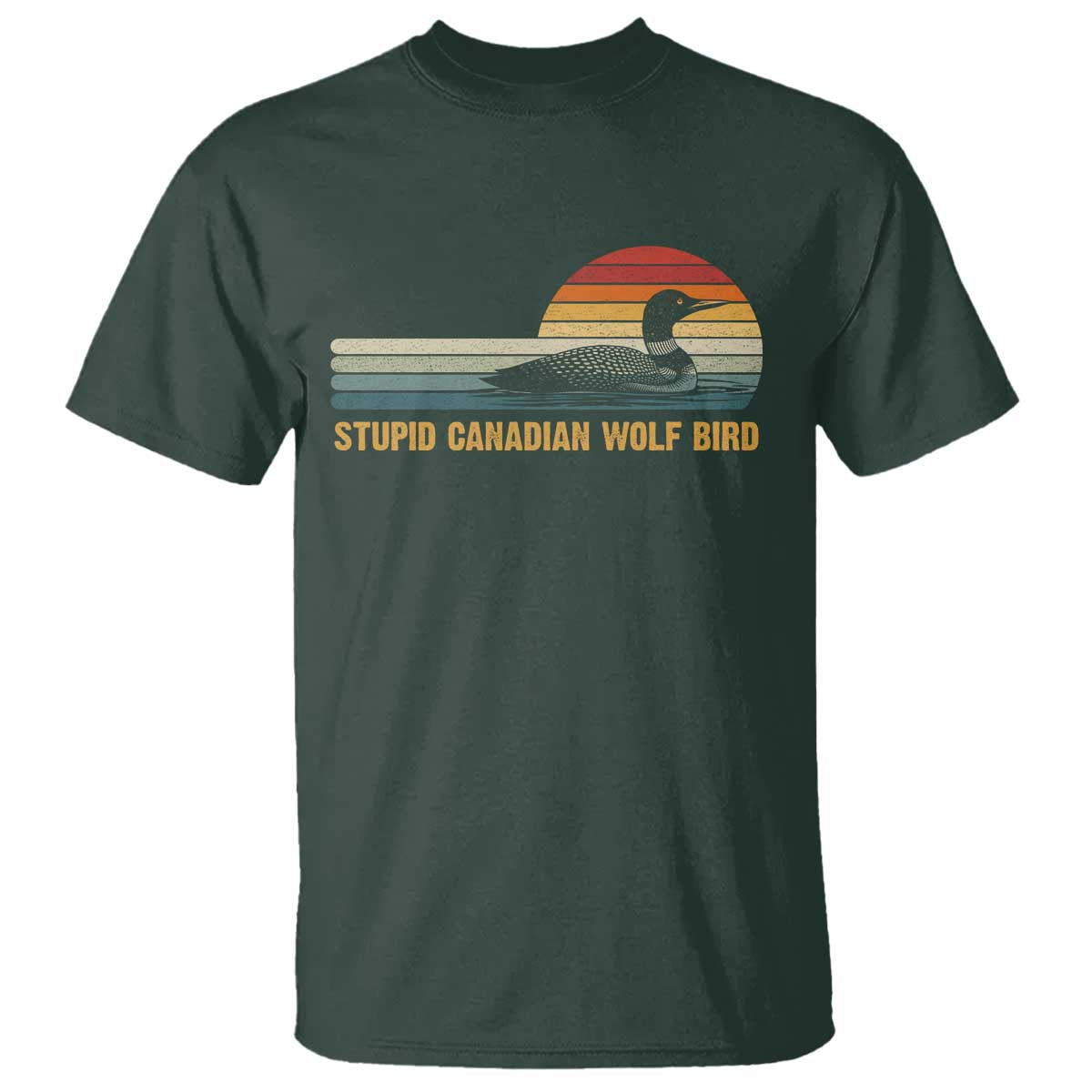 Stupid Canadian Wolf Bird T Shirt Retro LGBT Hockey Fan - Wonder Print Shop