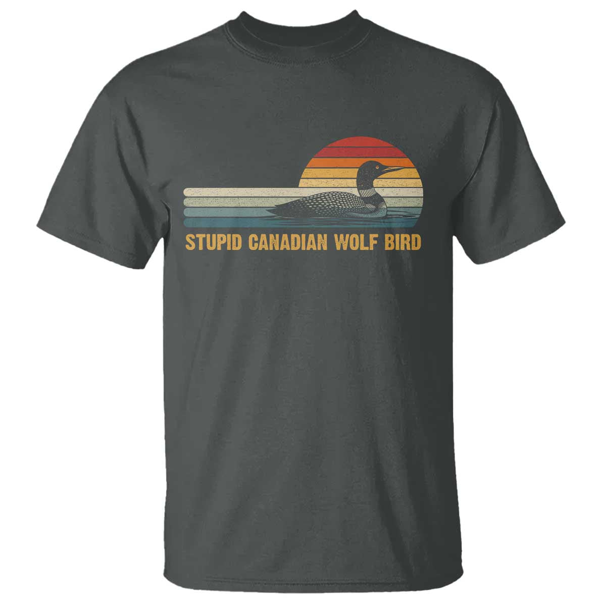 Stupid Canadian Wolf Bird T Shirt Retro LGBT Hockey Fan - Wonder Print Shop