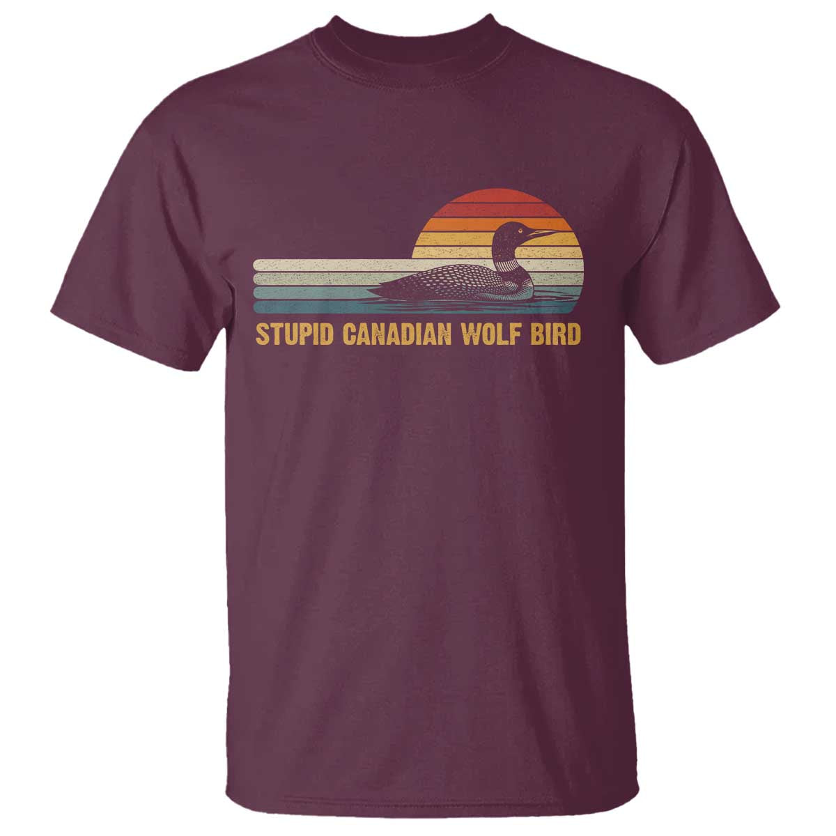 Stupid Canadian Wolf Bird T Shirt Retro LGBT Hockey Fan - Wonder Print Shop