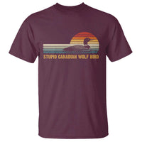 Stupid Canadian Wolf Bird T Shirt Retro LGBT Hockey Fan - Wonder Print Shop