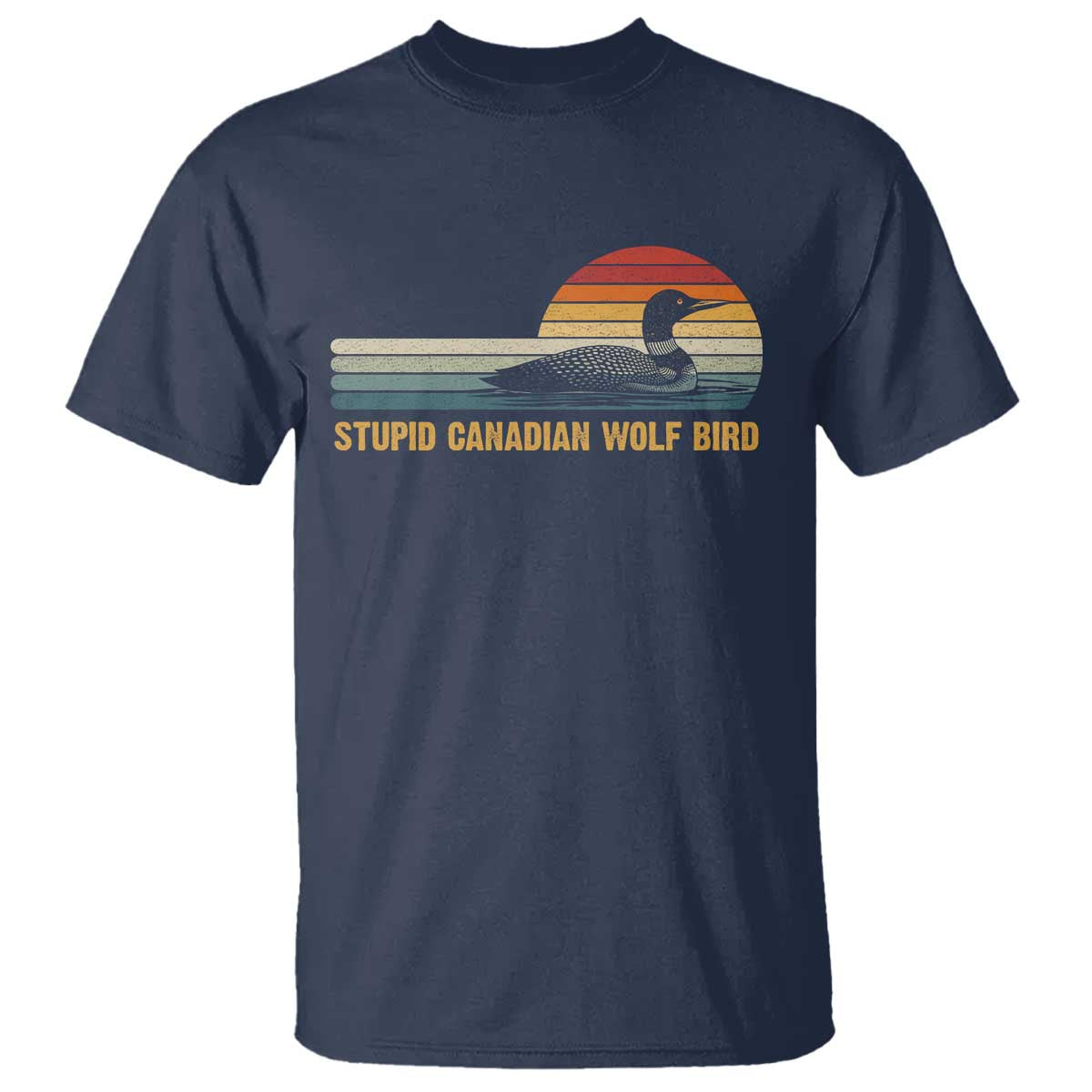 Stupid Canadian Wolf Bird T Shirt Retro LGBT Hockey Fan - Wonder Print Shop