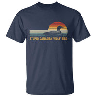 Stupid Canadian Wolf Bird T Shirt Retro LGBT Hockey Fan - Wonder Print Shop