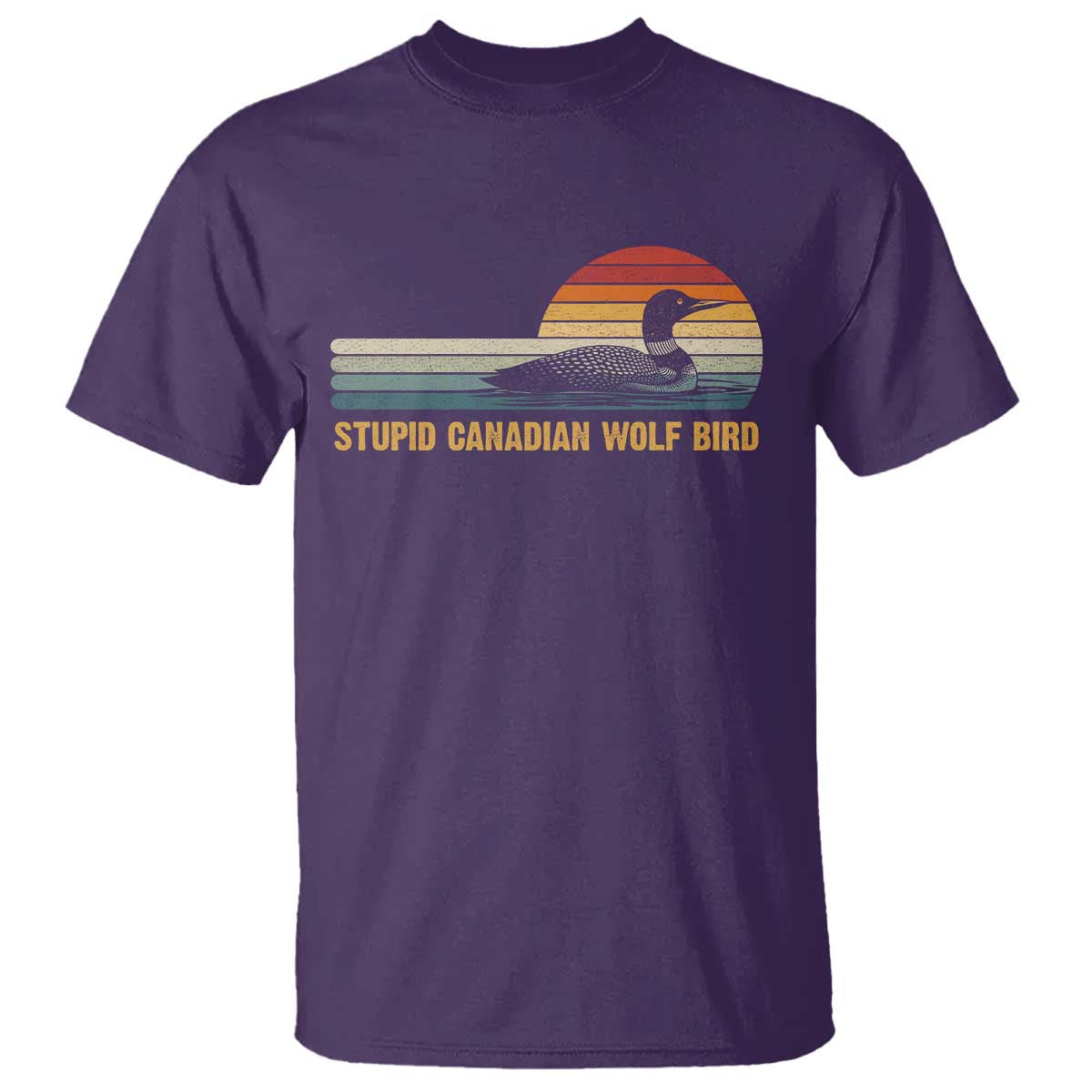 Stupid Canadian Wolf Bird T Shirt Retro LGBT Hockey Fan - Wonder Print Shop