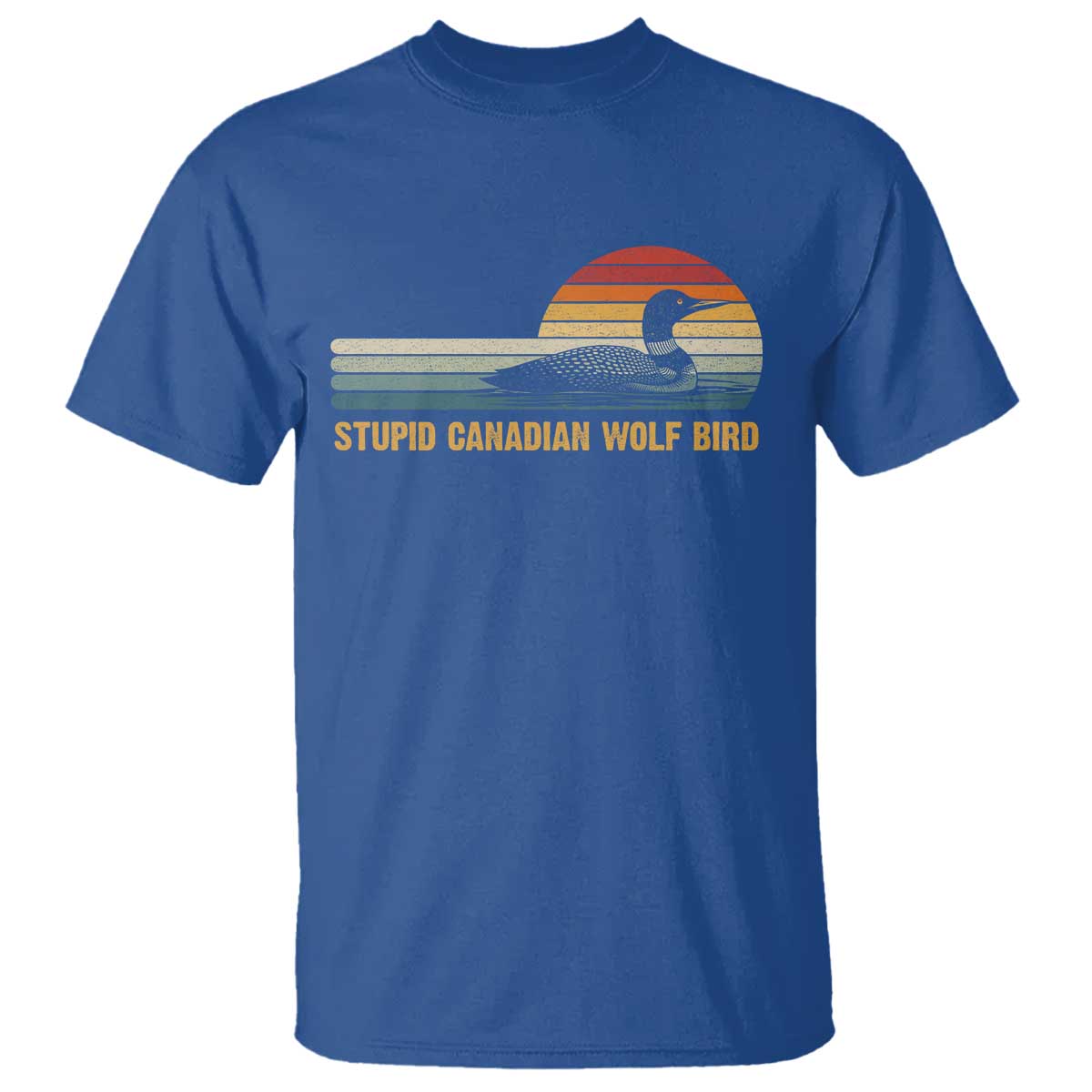 Stupid Canadian Wolf Bird T Shirt Retro LGBT Hockey Fan - Wonder Print Shop