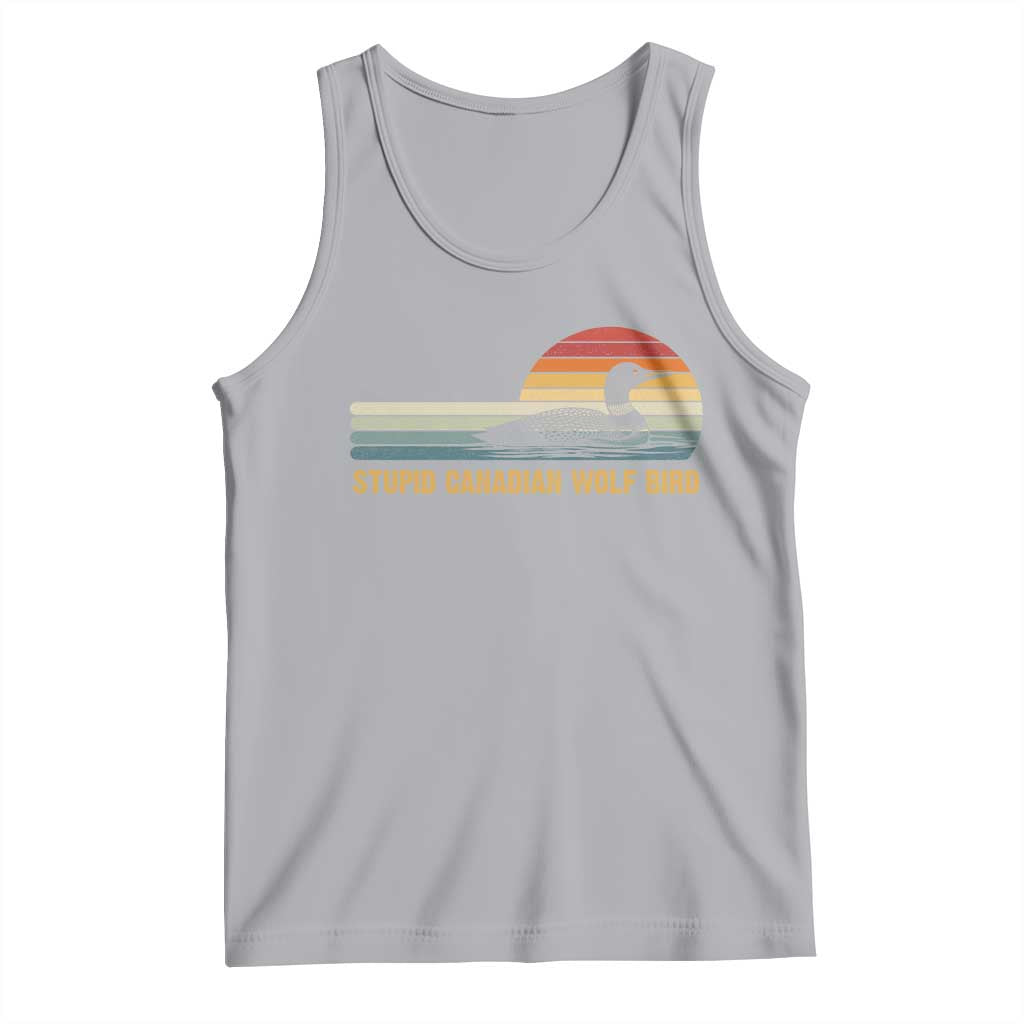 Stupid Canadian Wolf Bird Tank Top Retro LGBT Hockey Fan - Wonder Print Shop