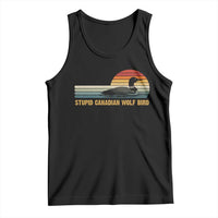 Stupid Canadian Wolf Bird Tank Top Retro LGBT Hockey Fan - Wonder Print Shop