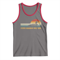 Stupid Canadian Wolf Bird Tank Top Retro LGBT Hockey Fan - Wonder Print Shop