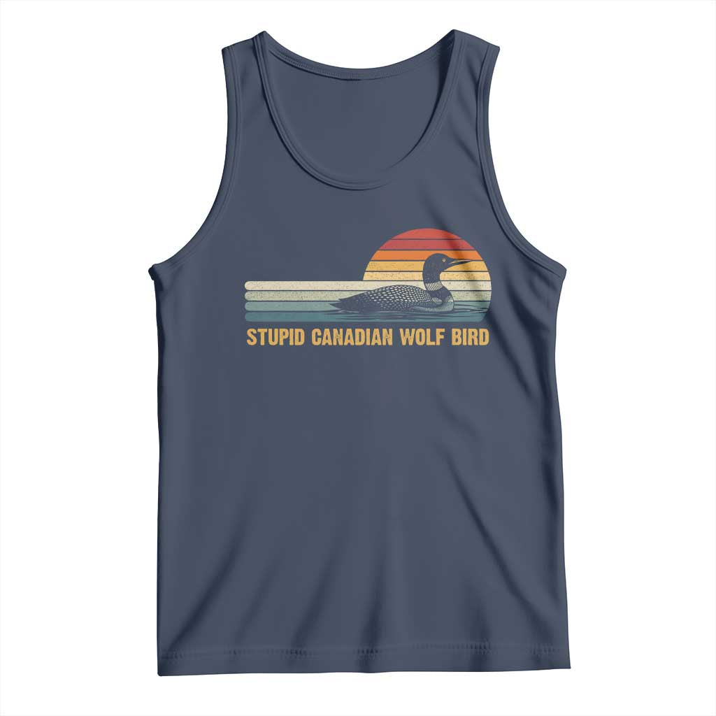 Stupid Canadian Wolf Bird Tank Top Retro LGBT Hockey Fan - Wonder Print Shop