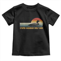 Stupid Canadian Wolf Bird Toddler T Shirt Retro LGBT Hockey Fan - Wonder Print Shop