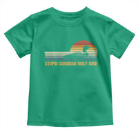 Stupid Canadian Wolf Bird Toddler T Shirt Retro LGBT Hockey Fan - Wonder Print Shop