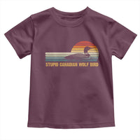 Stupid Canadian Wolf Bird Toddler T Shirt Retro LGBT Hockey Fan - Wonder Print Shop